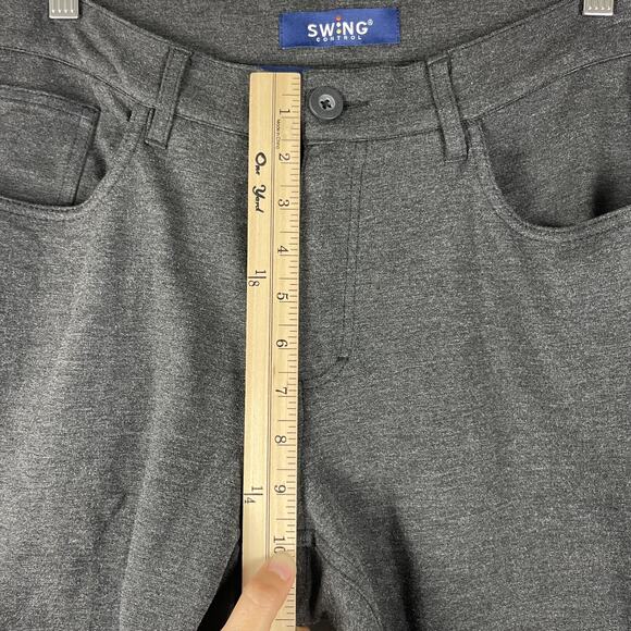 Swing Control Golf Pants Mens 34x32 Gray Ponte Stretch Straight Performance - Picture 8 of 14